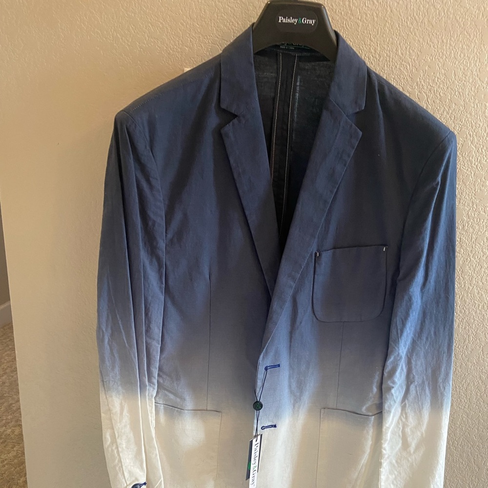 BNWT ombré paisley and grey cotton jacket